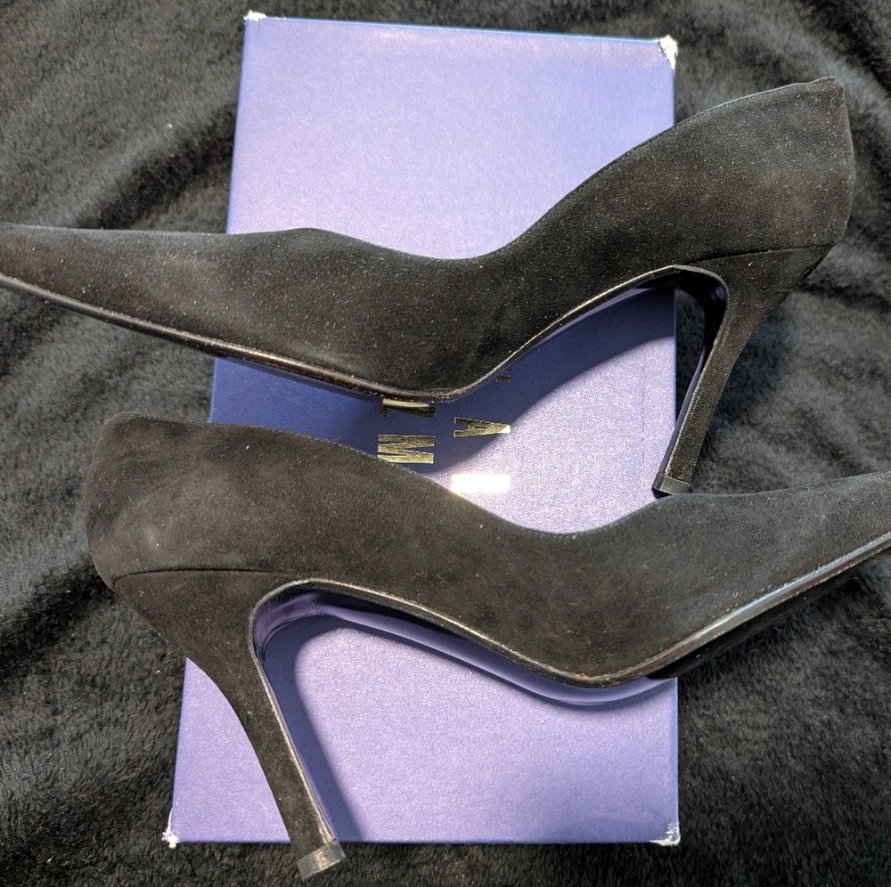 Stuart Weitzman Black Suede Heels